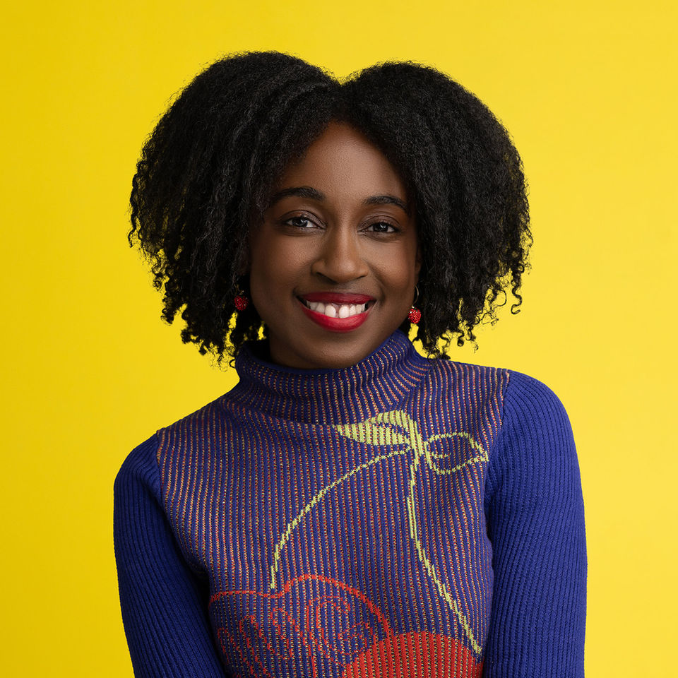 Snapchat employee on yellow background in San Jose by Juan Avila