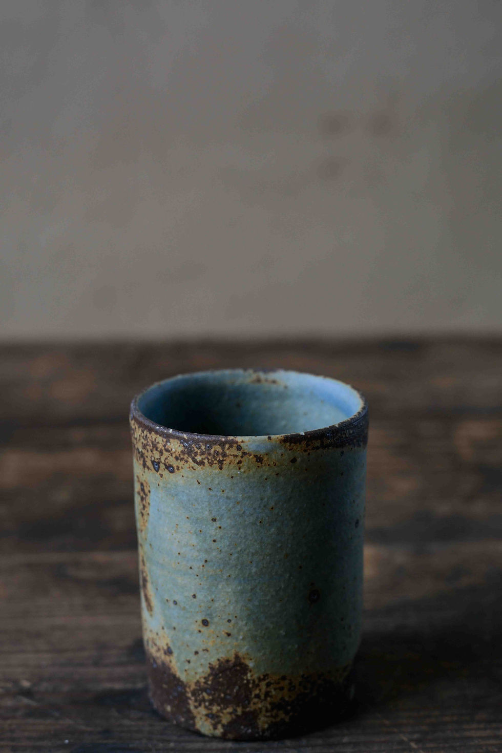 サムネイル： アンティークブルー湯呑みAntique Blue Japanese Tea Cup M