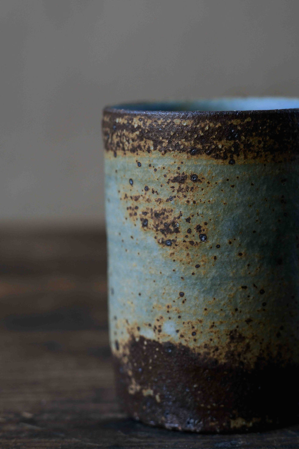 サムネイル： アンティークブルー湯呑みAntique Blue Japanese Tea Cup M