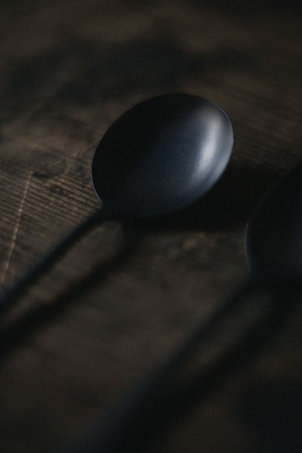 サムネイル： 黒染めスープスプーンBlack Metal Soup Spoon (136mm)