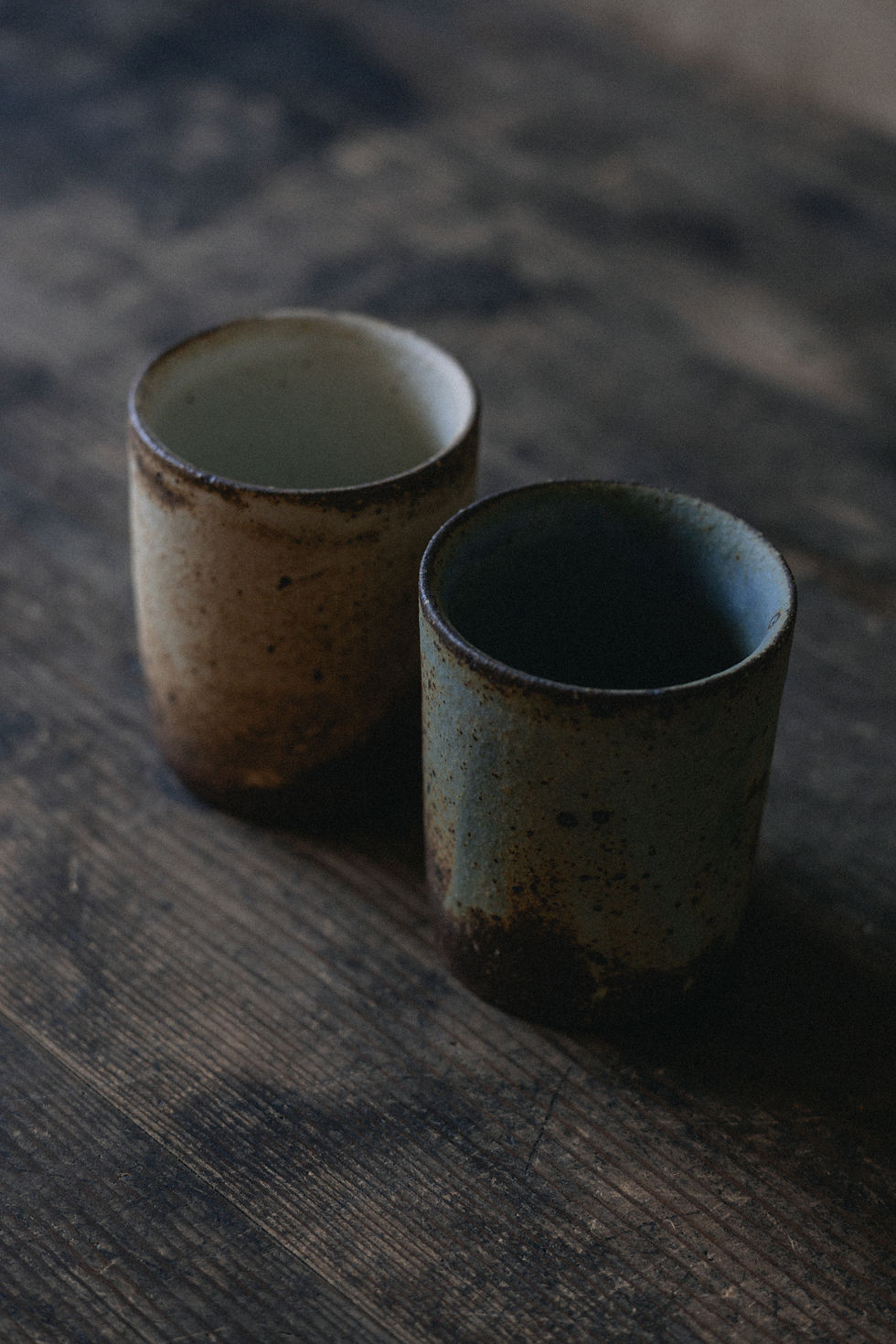 サムネイル： アンティークホワイト湯呑みAntique White Japanese Tea Cup M