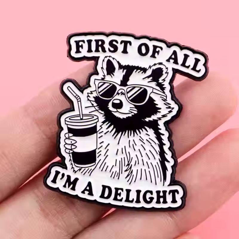 Hand Holding First of All, I’m a Delight Enamel Pin