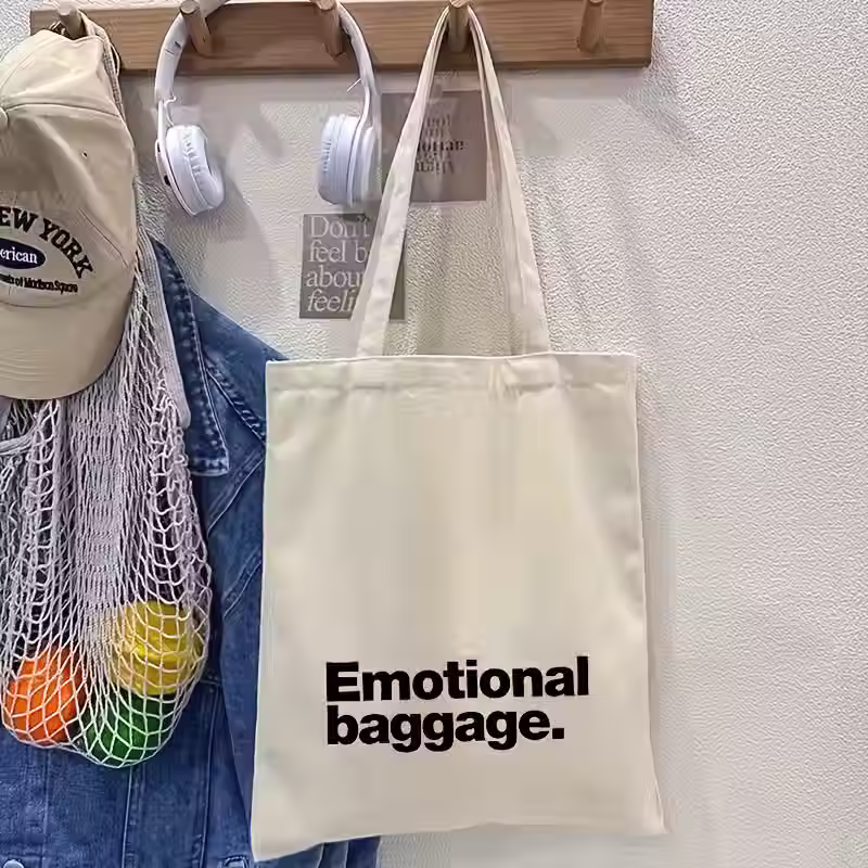 emotional baggage tote bag