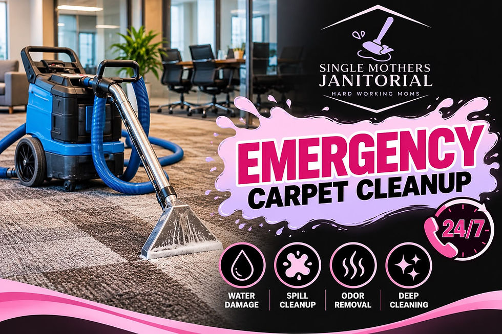 emergency carpet clean up poster