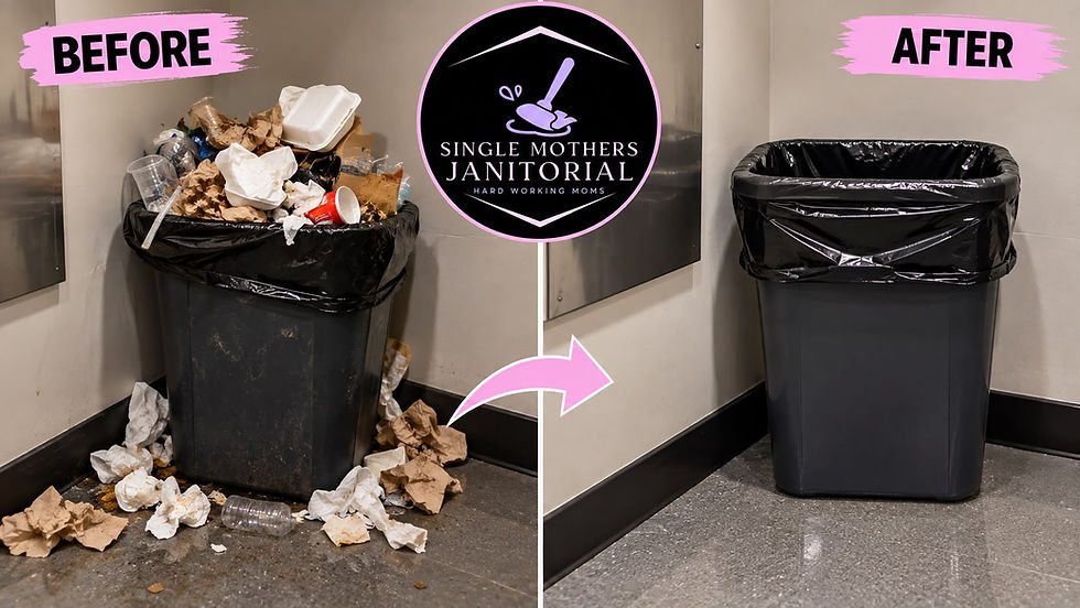 Garbage before and after cleaning