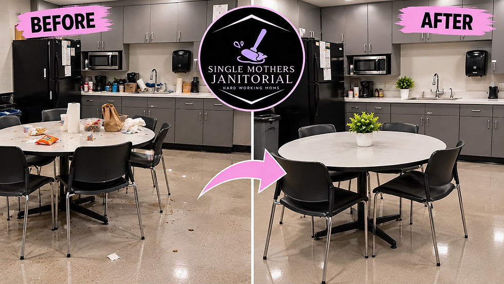 before and after dining cleaning results