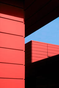 Minimalistische urbane Fotografie von Guido Klumpe in blau rot weiß gelb schwarz grün türkis