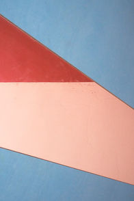 Abstract architectural photography in pink blue