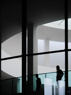 Silhouette in Spiegelungen