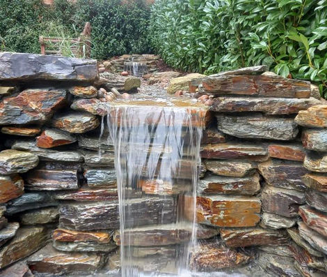 Pondless waterfall & stream natural water feature