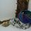 Thumbnail: wet felted blue and orange wool vessel