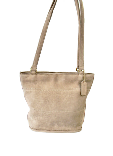 Refurbished Vintage Coach Sand Nubuc Tribeca Shopper | From its