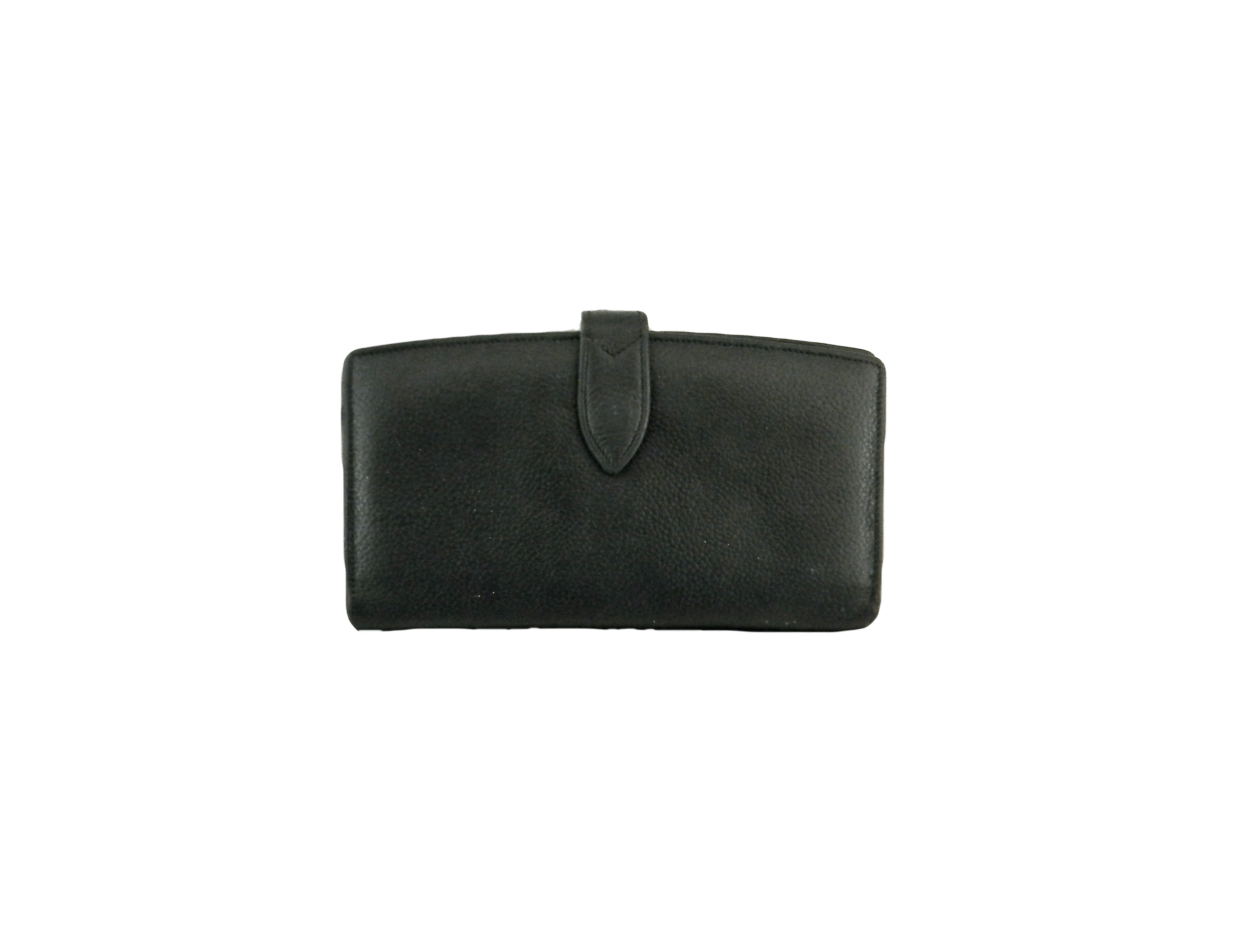 Vintage Refurbished 90s Black Leather Coach Madison Checkbook Clutch