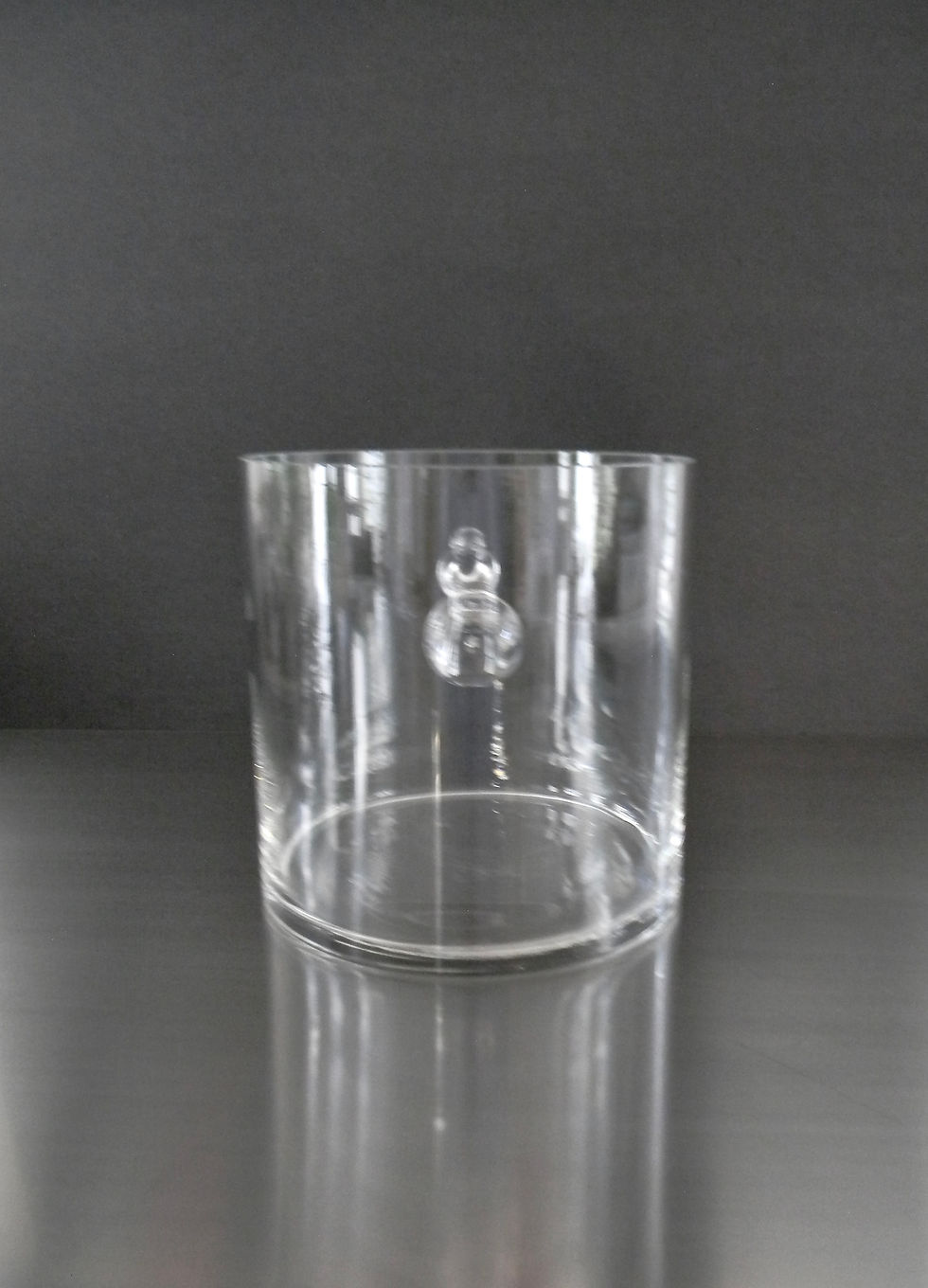 Thumbnail: Vintage 80s Scroll Handle Clear Glass Champagne Bucket