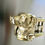 Thumbnail: Large Vintage 80s Kieselstein-Cord Vermeil Large Retriever on Alligator Belt