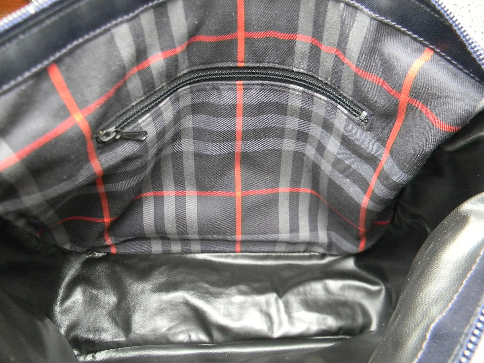 Thumbnail: Vintage 80s Dark Navy Blue Burberrys Japan Export Hobo Bag