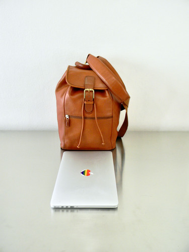 バッグ Vintage Coach Classic Backpack Tan USA Vintage Coach British Tan Leather Backpack, XXL Unisex
