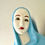 Thumbnail: Vintage Mid Century Hand Painted Ceramic Madonna Bust Figurine