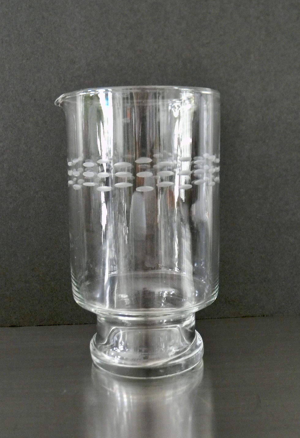 Thumbnail: Vintage 50s Princess House Etched Crystal Cocktail Pitcher