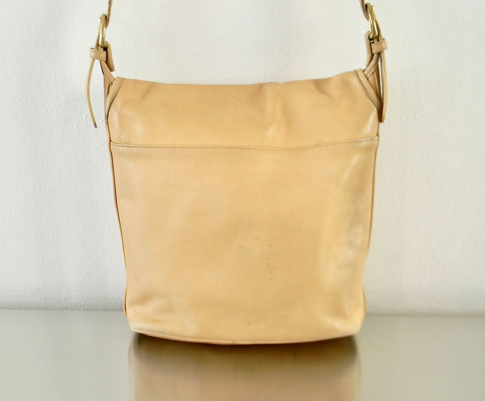 Thumbnail: Distressed Refurbished Vintage Coach Chamois Leather Whitney Bag