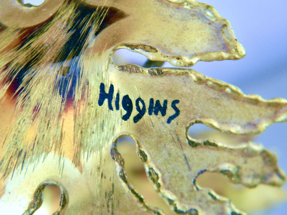 Thumbnail: Rare 70s Michael and Frances Higgins Signed Owl Tabletop Sculpture