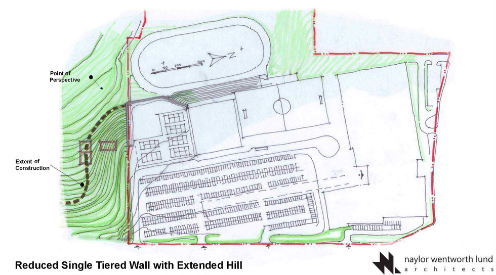 Reduced Single Tiered Wall with Extended Hill Map