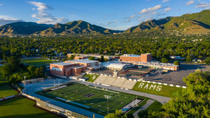 View of Highland High School and Football Field