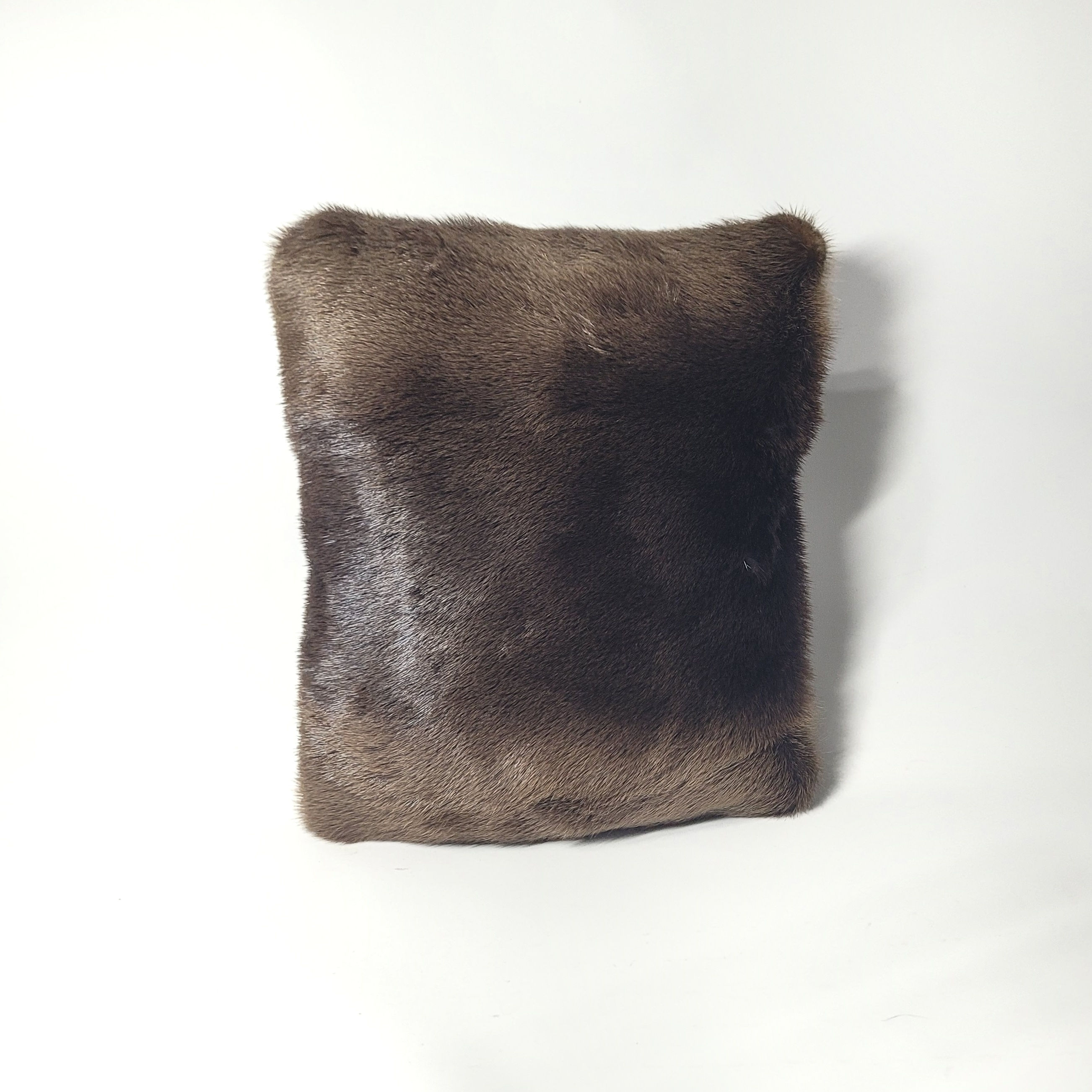 River Otter Fur Decorative Pillow 10 x 12