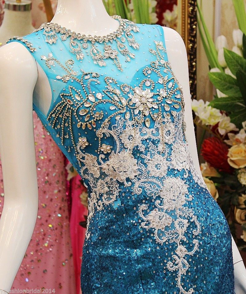 Thumbnail: Bright Diamond Sexy Fancy Evening Dress HKVX