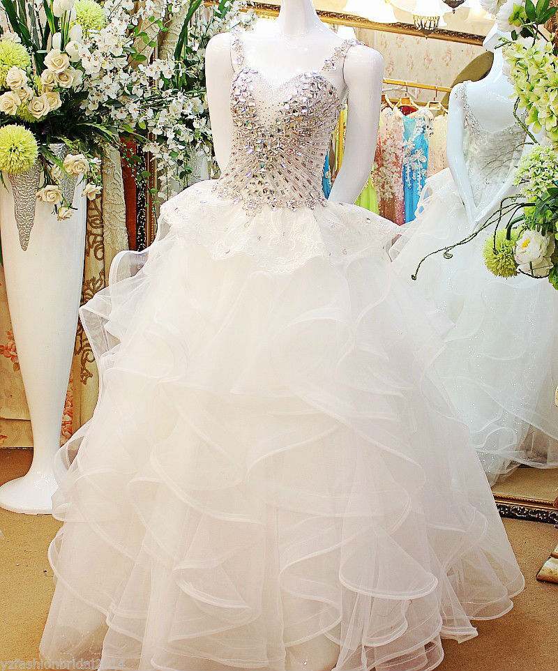 Thumbnail: Bright Diamond Sexy Fancy Wedding Dress VSVK