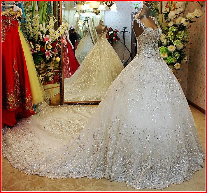 Thumbnail: Luxurious Swarovski Crystal Wedding Dresses  HVHN