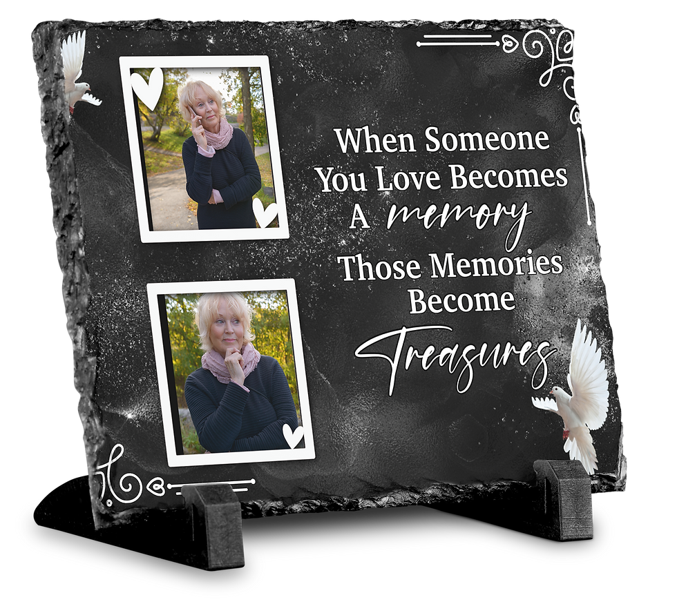 Thumbnail: Honor loved ones with our Memorial Photo Slate, a heartfelt keepsake perfect for remembrance gifts. Cherish memories with thi