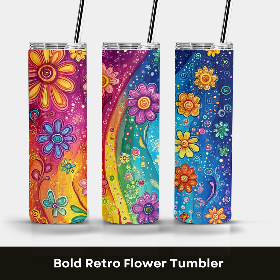 Thumbnail: Flowered Tumbler, Floral 20 ozs Tumbler, Spring Tumbler Designs, Spring Floral Tumblers, Floral Tumbler, 20 ounce Tumble, -tu