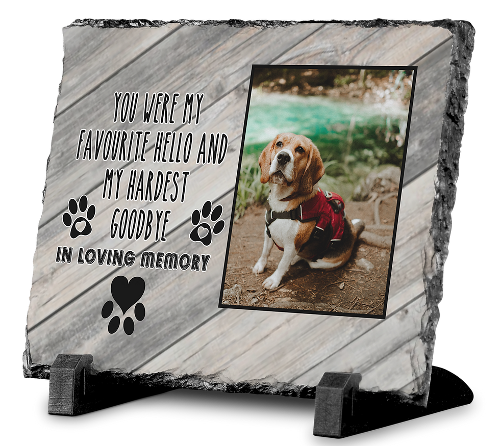 Thumbnail: lost pet gift, pet memorial slate, memorial photo gift, cat memorial gift, dog photo gift, loving memory of pet, memory of p
