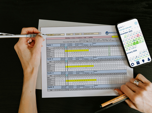 charting on paper and app