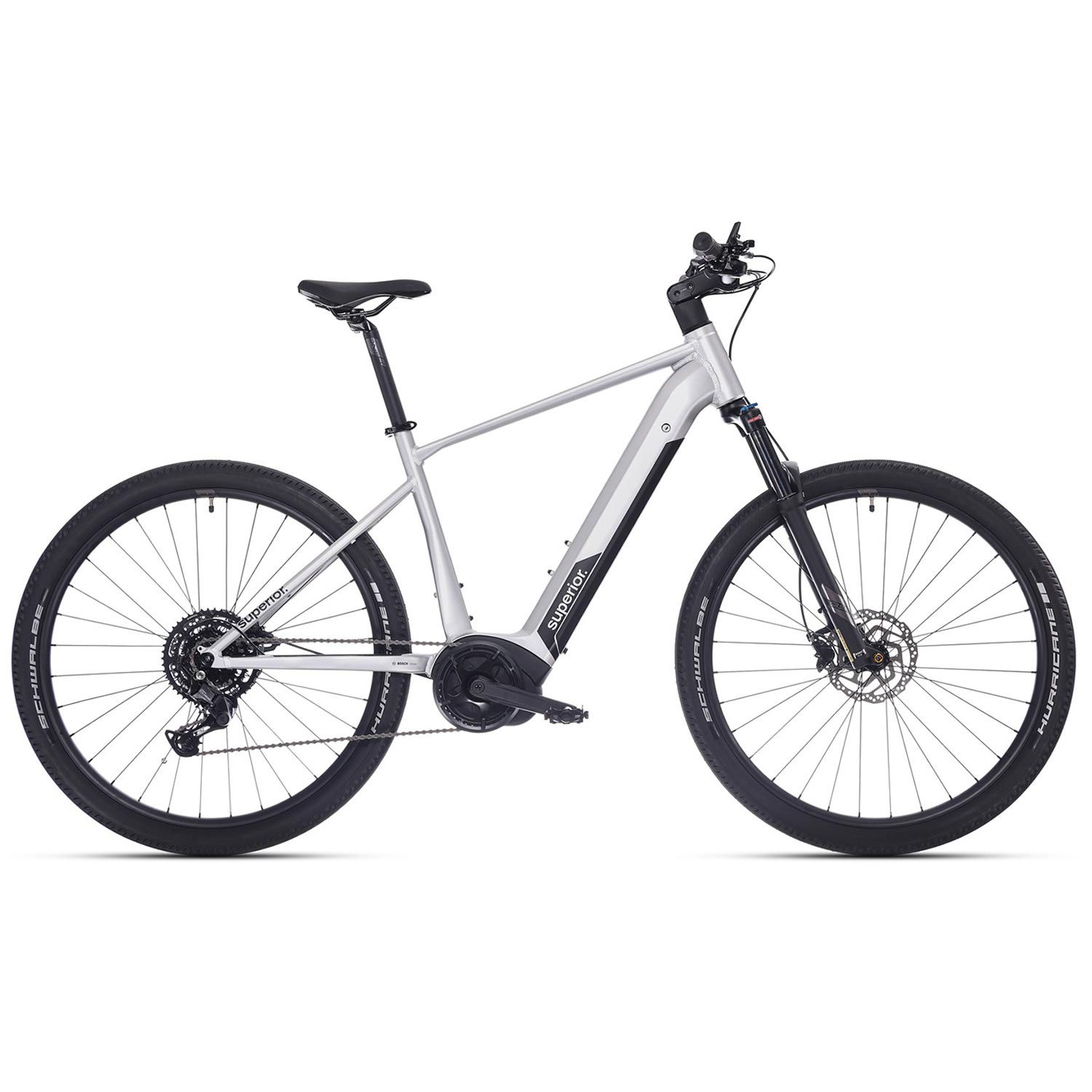Superior Rock Machine eXC 6.3 Silver MTB E-Bike - eXC 6.3 Matte Silver 18" M