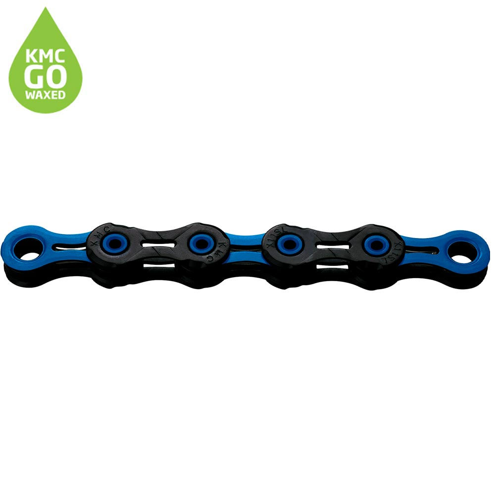 KMC X11 DLC Pre-waxed Chain 118L - DLC 11 Black/Blue Waxed 118L