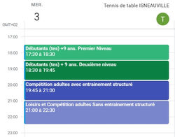 Mercredi entrainements