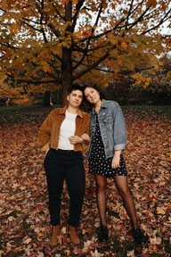 A lesbian couple, Gabby & Elena, at Prospect Park