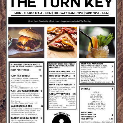 Turn Key Menu Mockup