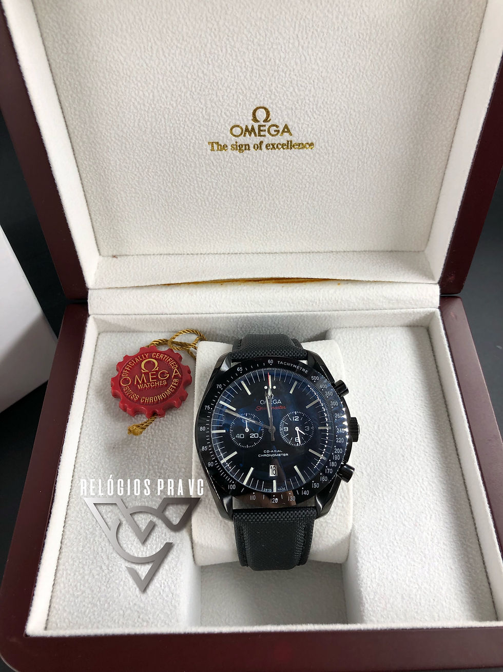 Miniatura: KIT O. SPEEDMASTER BLACK + CAIXA COM MANUAIS