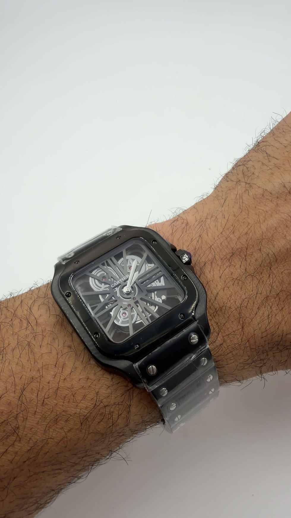 Miniatura: CARTIER SANTOS LARGE BLACK SKELETON