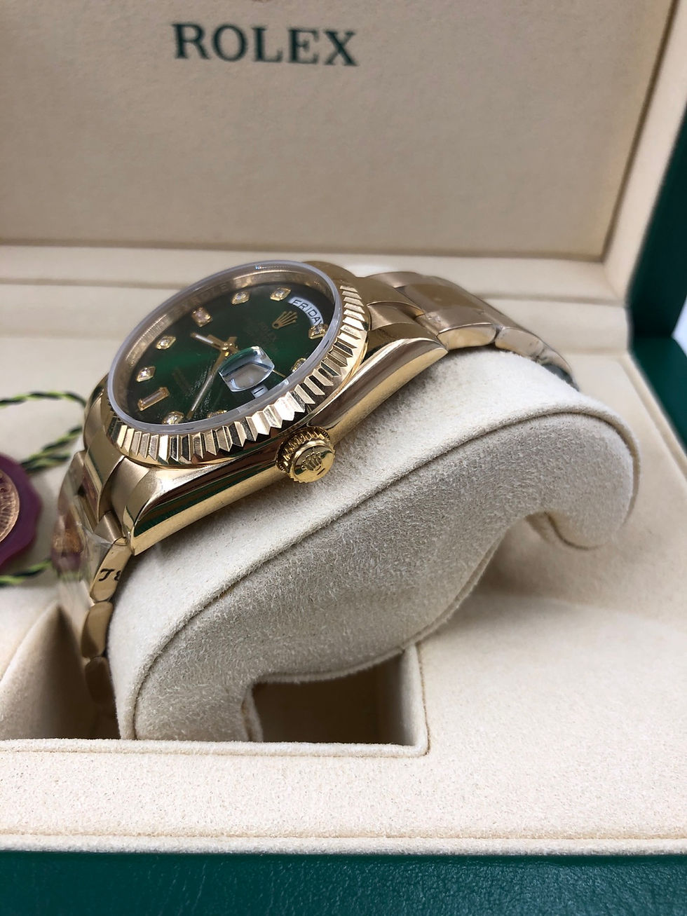 Miniatura: KIT ROLEX DAYDATE GOLD 36MM CRAVEJADO+CAIXA R. COM DOCUMENTOS