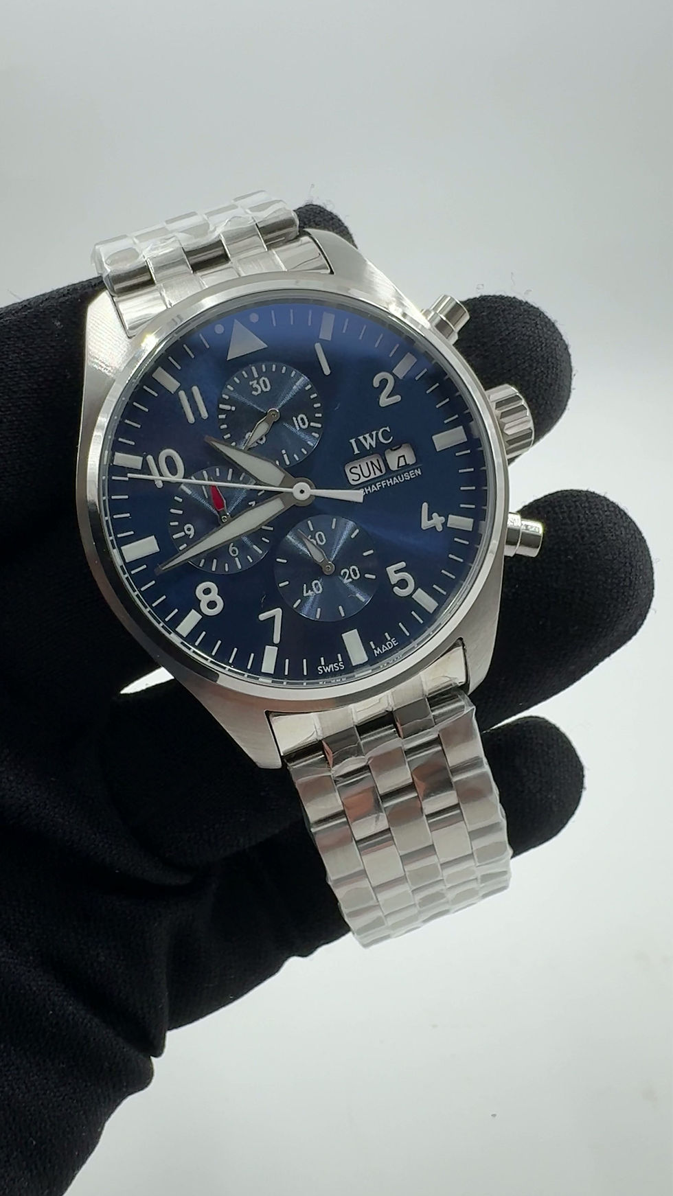 Miniatura: Iwc Schaffhausen Top Gun Prata