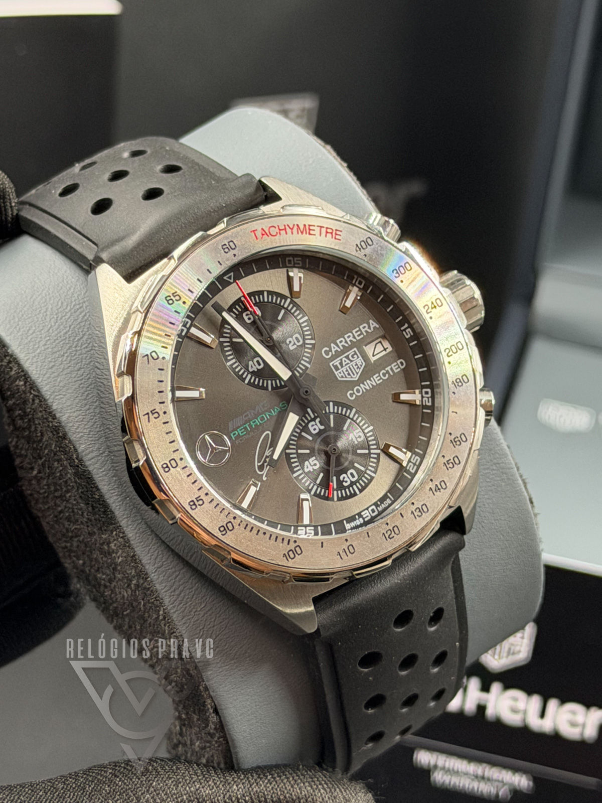 Kit Tag Heuer Carrera AMG+ Caixa Com Manuais
