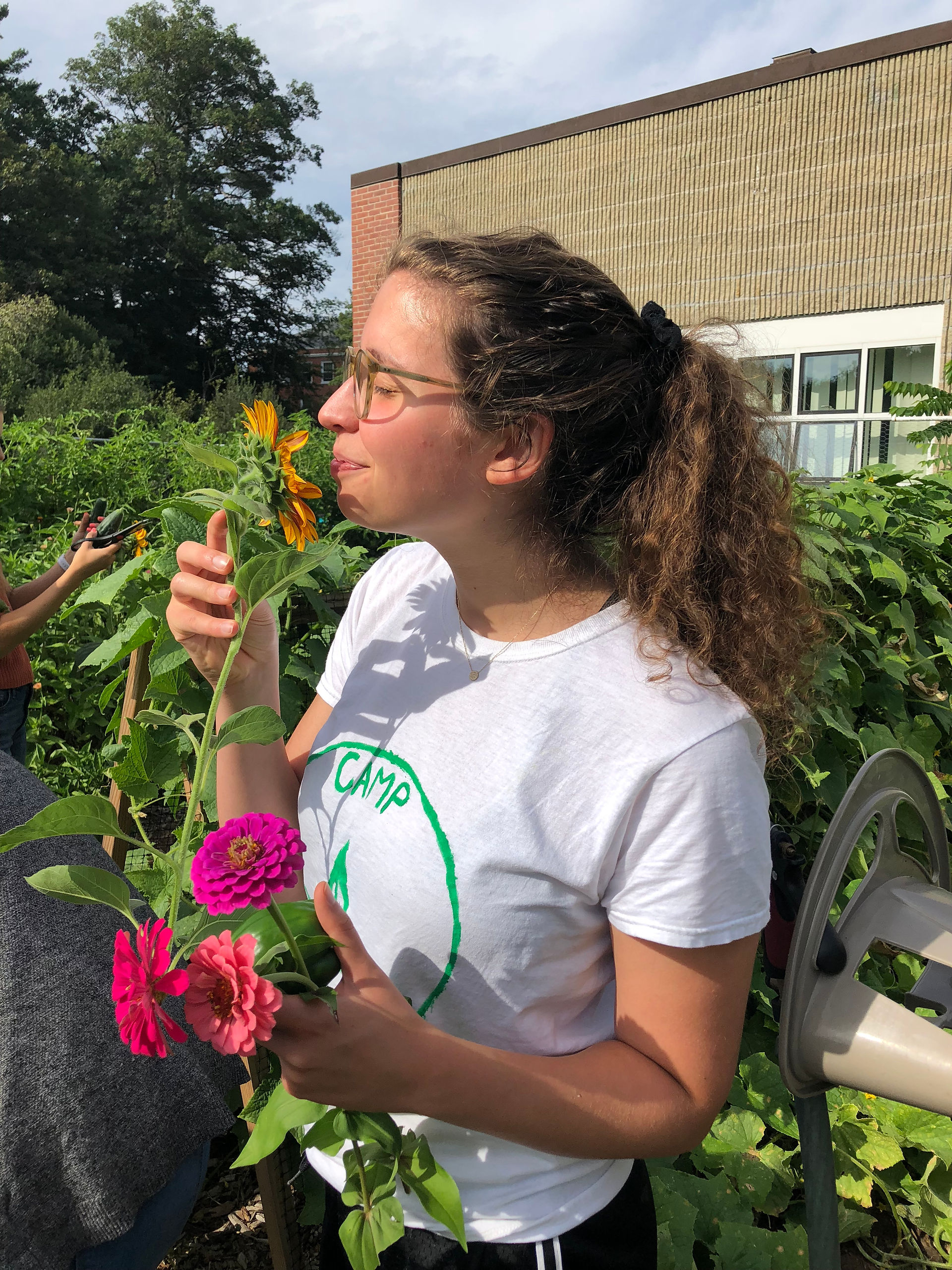 Sarah and her flowers