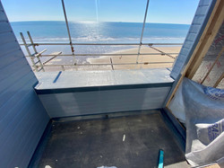 Balcony formed & sealed