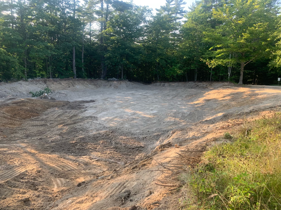 Land that has been cleared to be built on