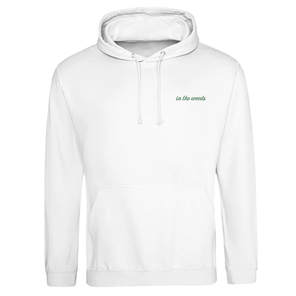 In The Weeds - White Unisex Hoodie
