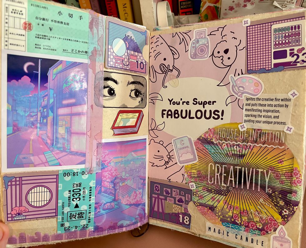 This is where I started to spread out into items I had just around the house that I wanted to include.